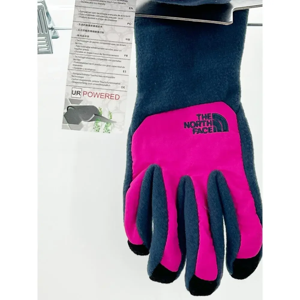 The North Face Women's Gloves Midweight Fleece Hot Pink Black Size Medium NWT